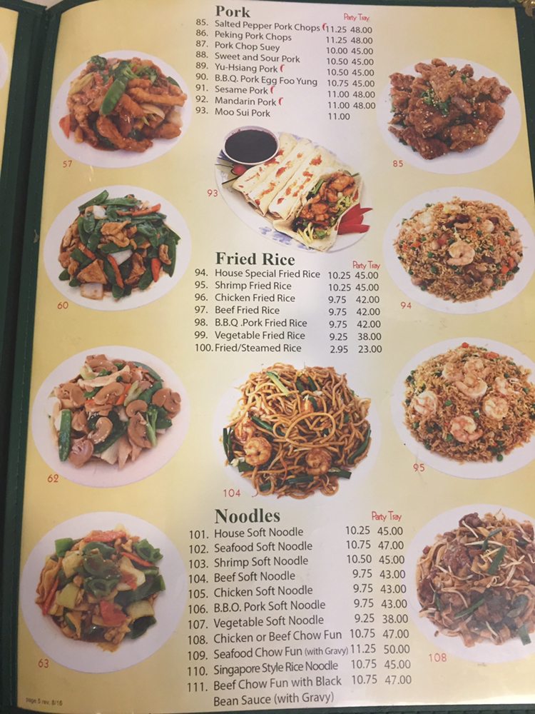 Mandarin restaurant deals menu